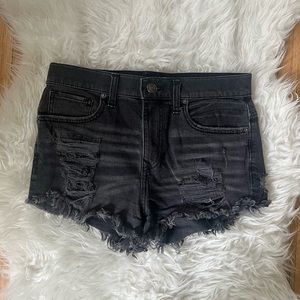 Distressed Black Jean shorts size 6